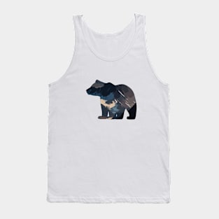 Bear Silhouette with Mountain View Tank Top